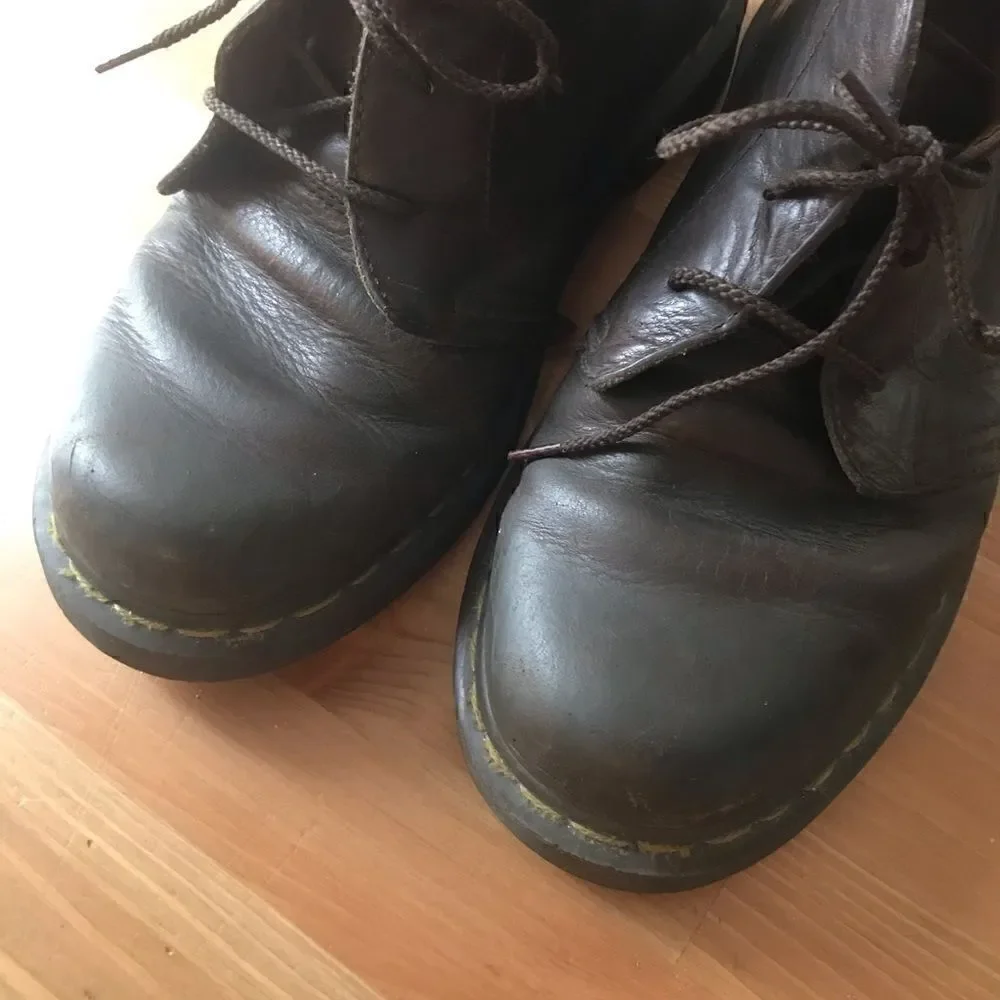 Dr Martens brown leather ankle boots